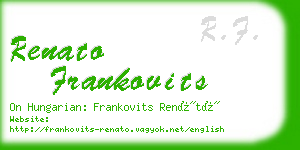 renato frankovits business card